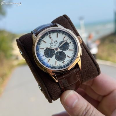 GF Factory Breitling Premier 42mm Calfskin Leather Strap B25 Movement White Dial Rose Gold Case Watch